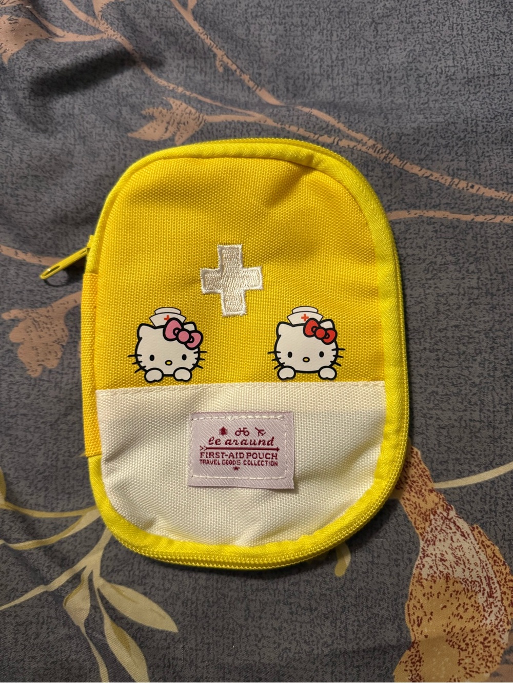 Hello Kitty Yellow & Cream First Aid Pouch